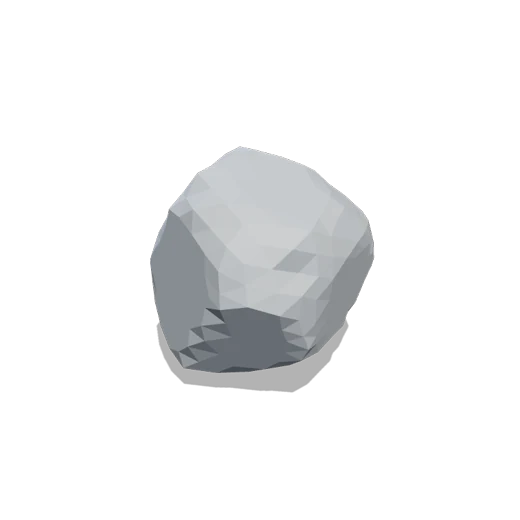 Pedra bruta, talhada de forma irregular