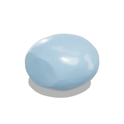 Pedra polida, azul e brilhante
